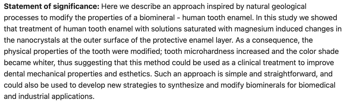 Teeth and magnesium study